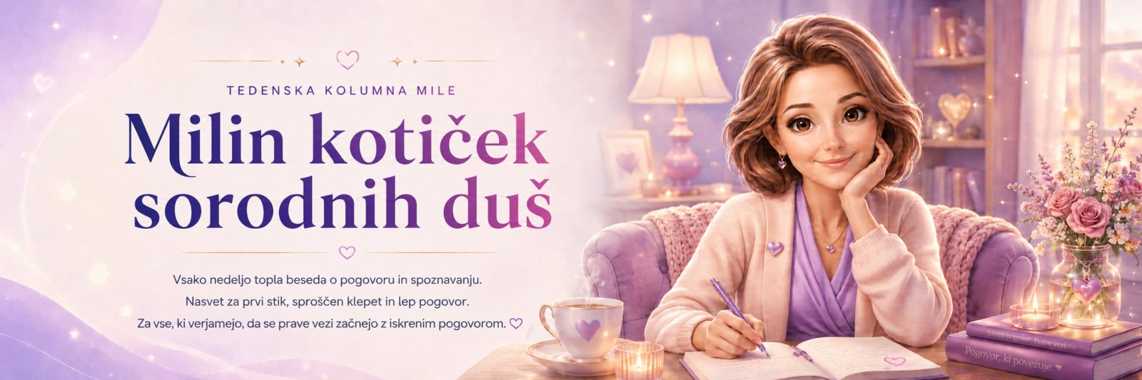 Milin kotiček — tedenska kolumna gostiteljice Mile